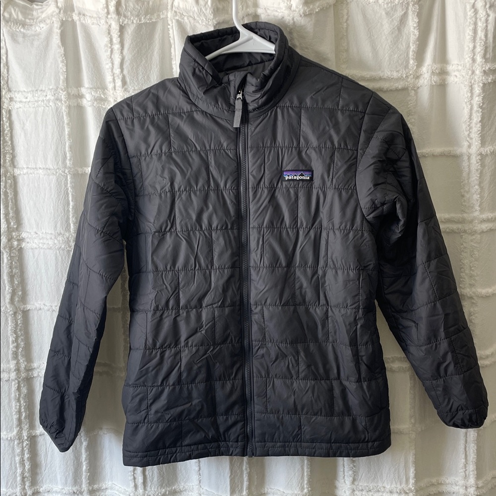 Patagonia Grey Quilted Nano Puff Jacket size 10